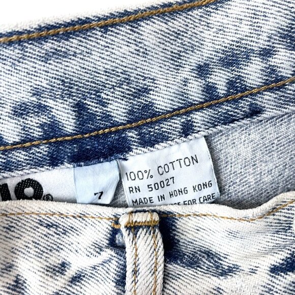 Vintage Rio Women's Jeans High Rise Faux Leather Trim Light Acid Wash size 7 - Picture 11 of 11